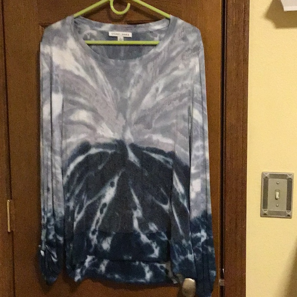 Sequin tie dye top